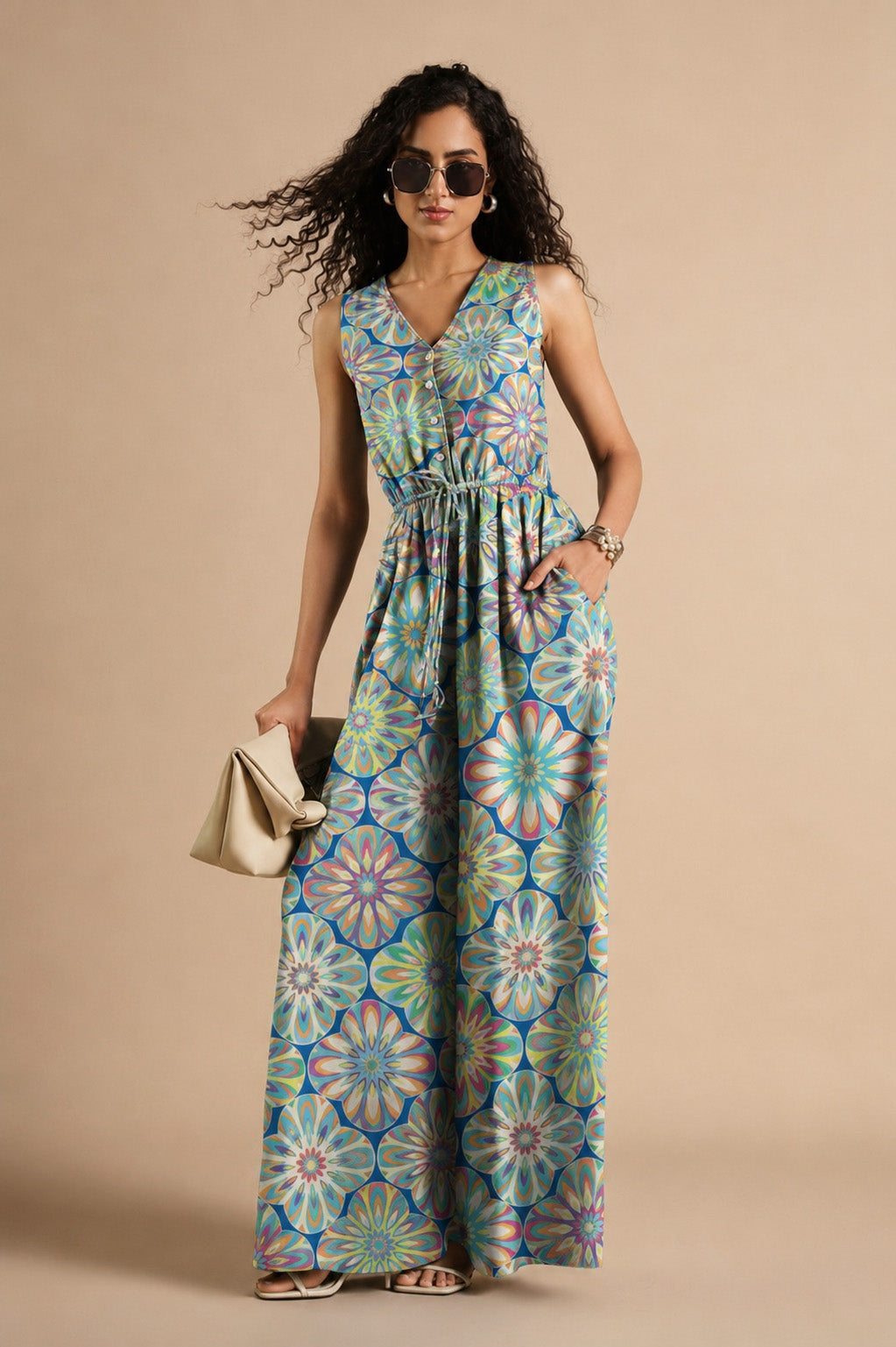 Slub Satin Print Fabric