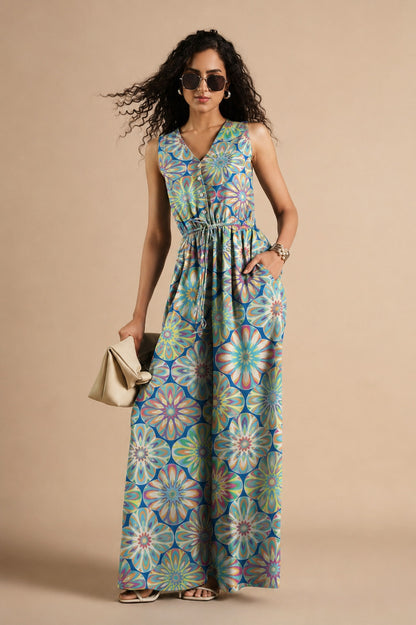 Slub Satin Print Fabric