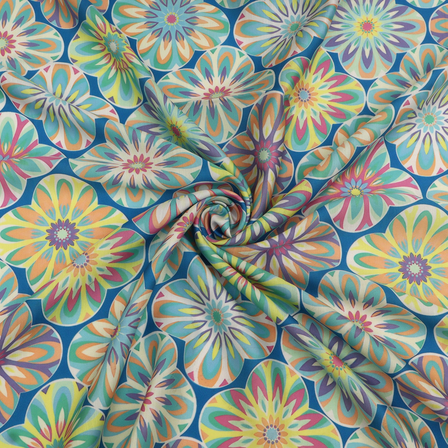 Slub Satin Print Fabric