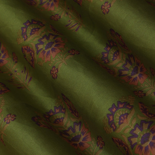 Colored Chanderi Print Fabric