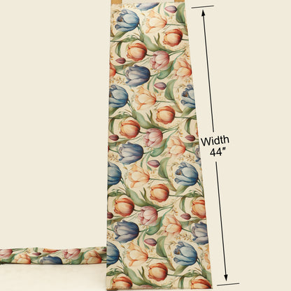Slub Satin Print Fabric