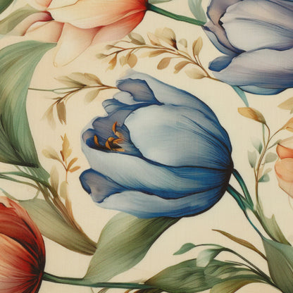 Slub Satin Print Fabric