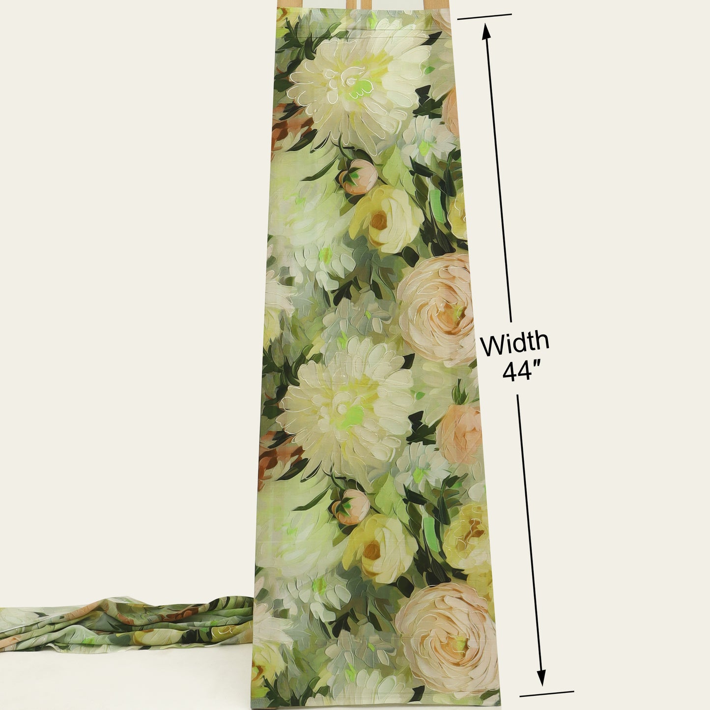 Crepe Printed Kupi Work Fabric