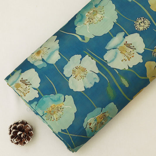 Slub Satin Print Fabric