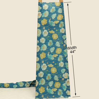 Slub Satin Print Fabric