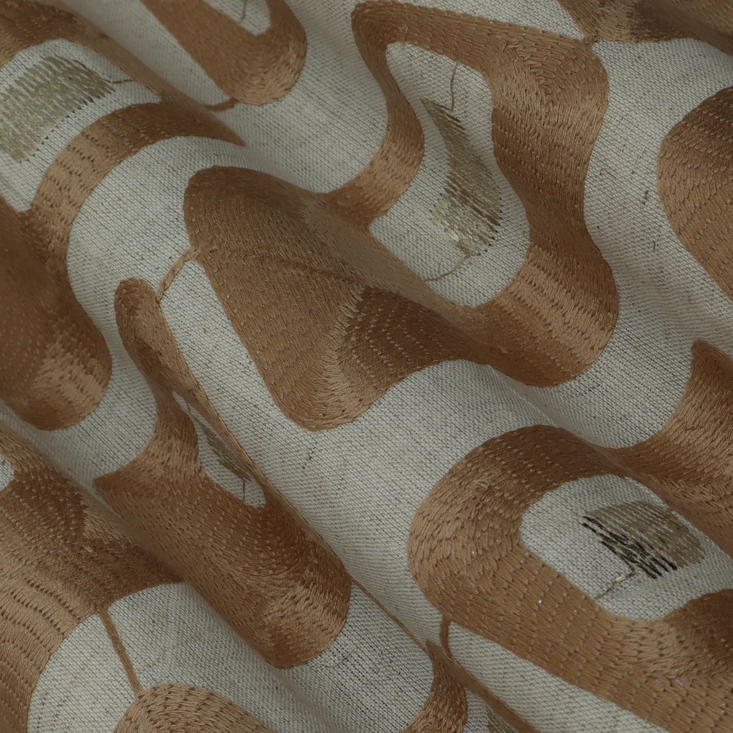 Colored Linen Embroidery Fabric