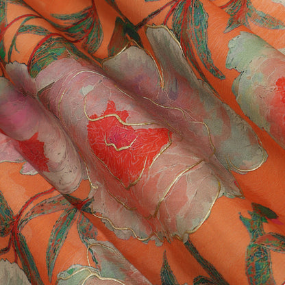 Chinon Chiffon Printed Kupi Work