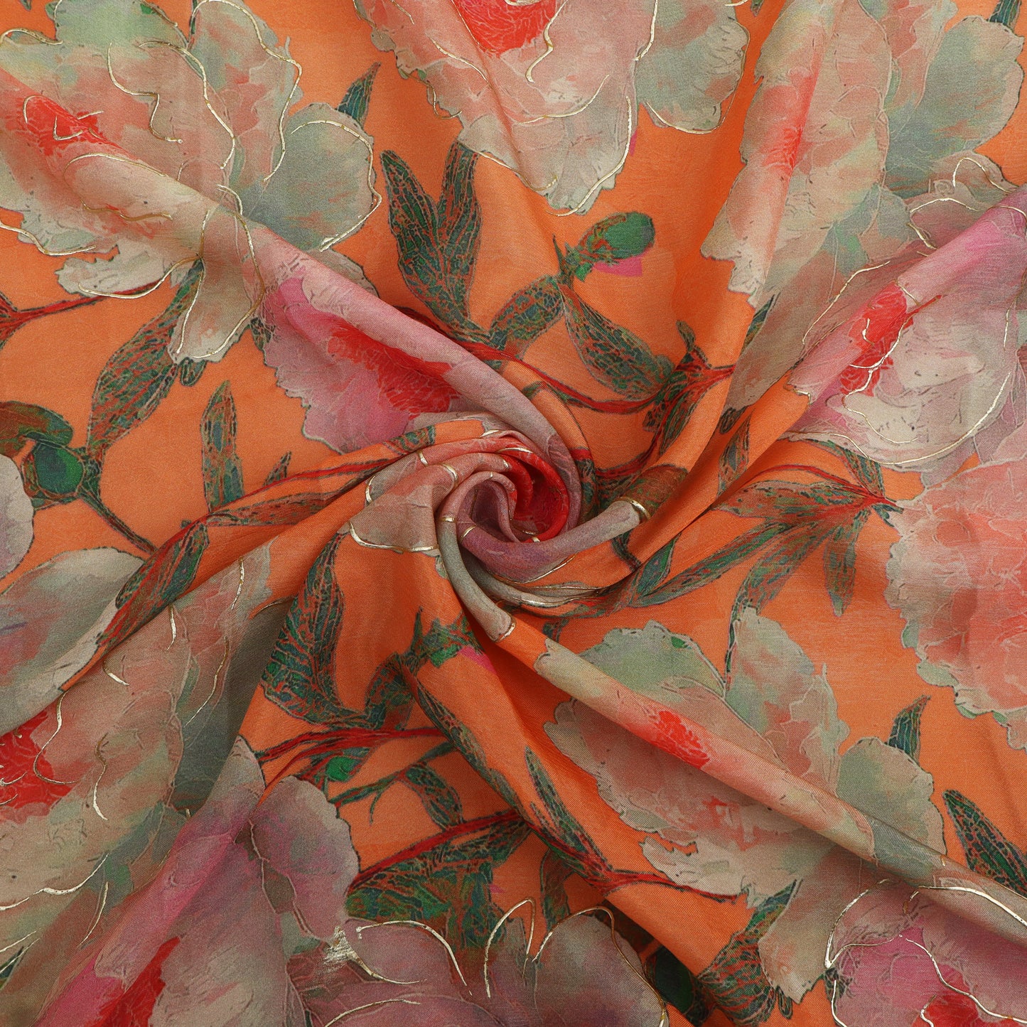 Chinon Chiffon Printed Kupi Work