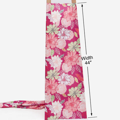 Slub Satin Print Fabric