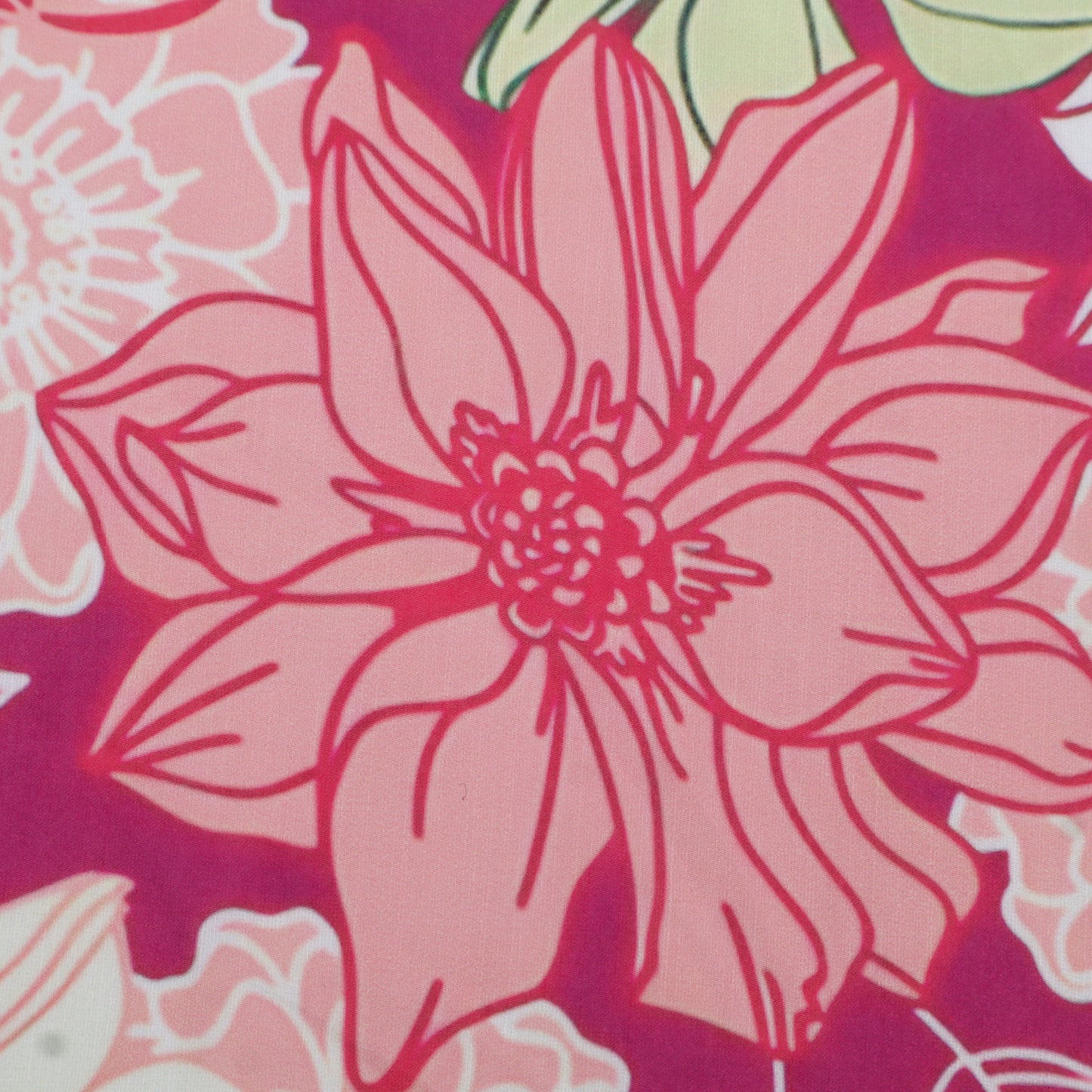 Slub Satin Print Fabric