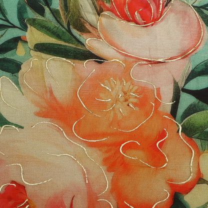 Chinon Chiffon Printed Kupi Work