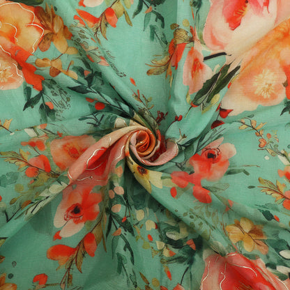 Chinon Chiffon Printed Kupi Work