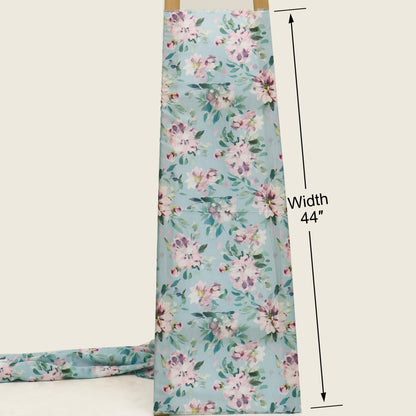 Slub Satin Print Fabric