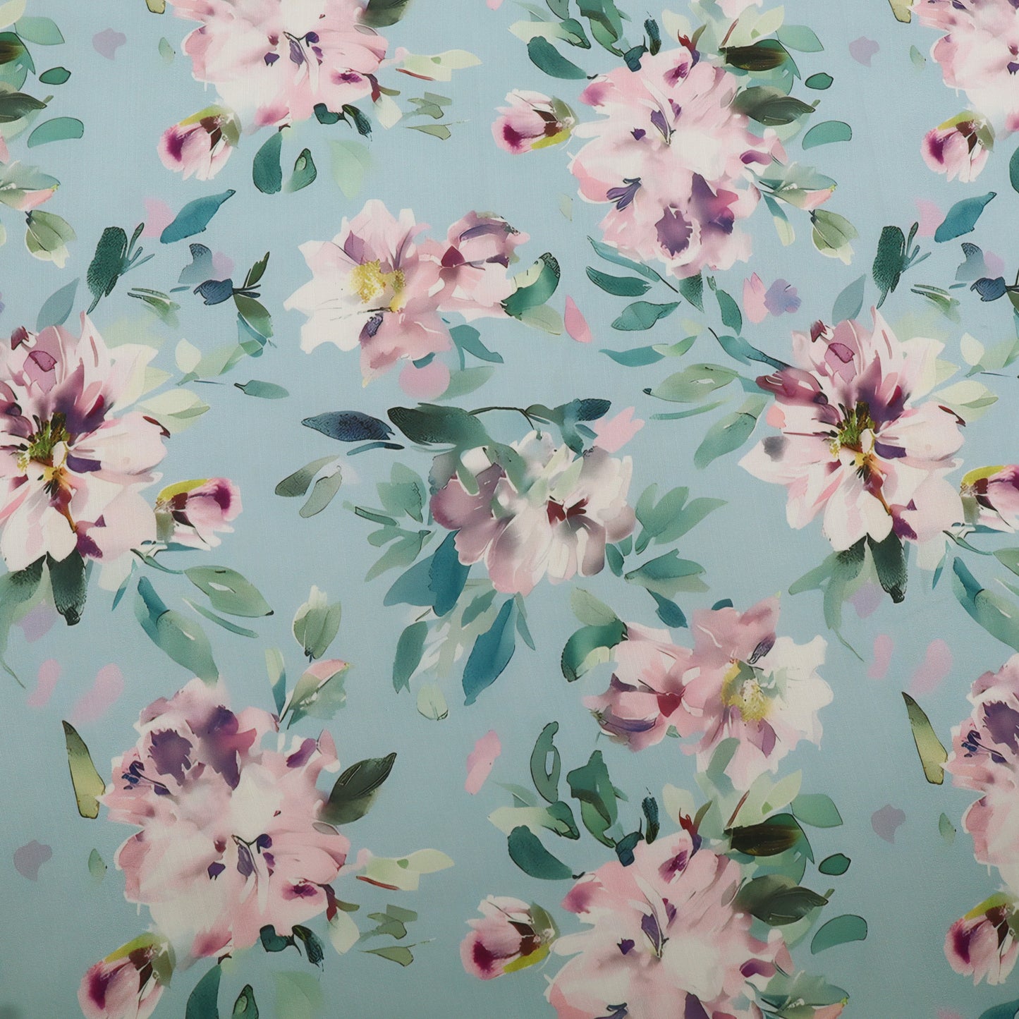 Slub Satin Print Fabric