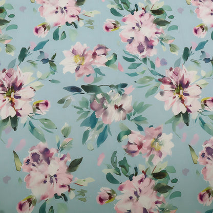 Slub Satin Print Fabric