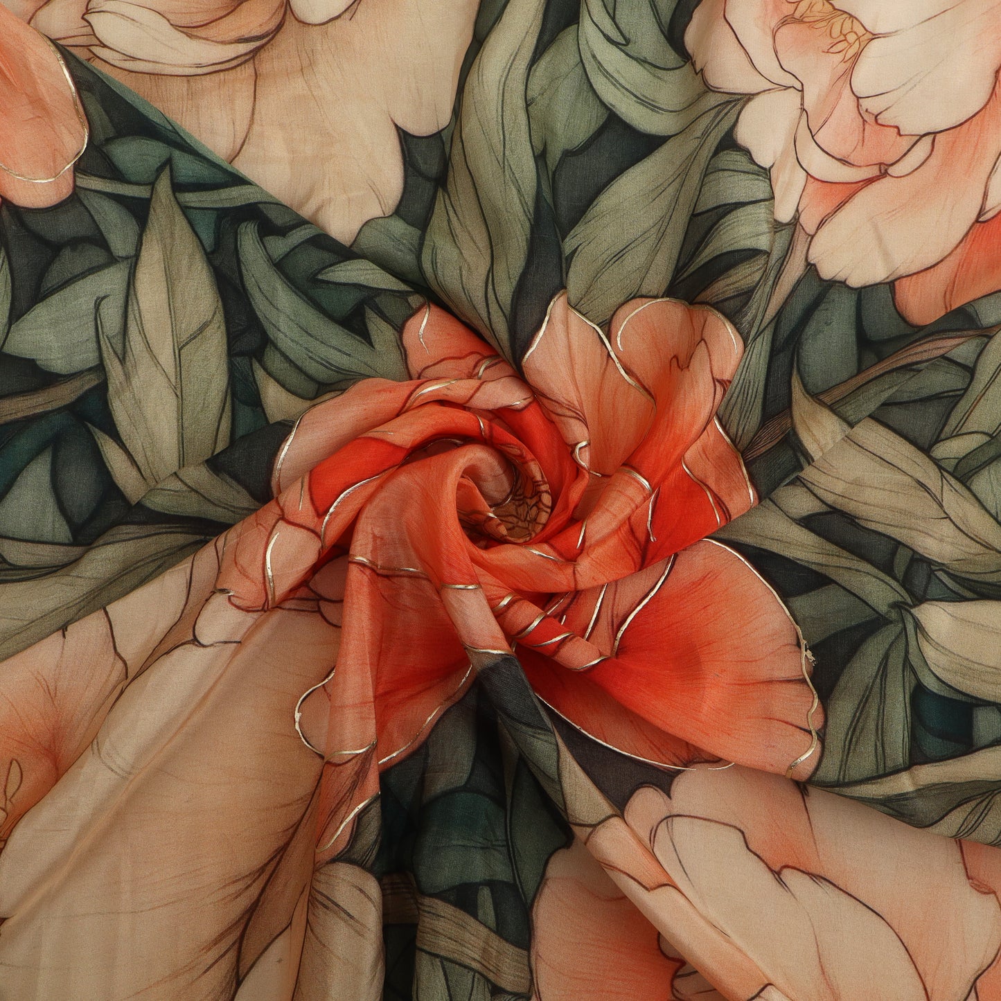 Crepe Printed  Kupi Fabric