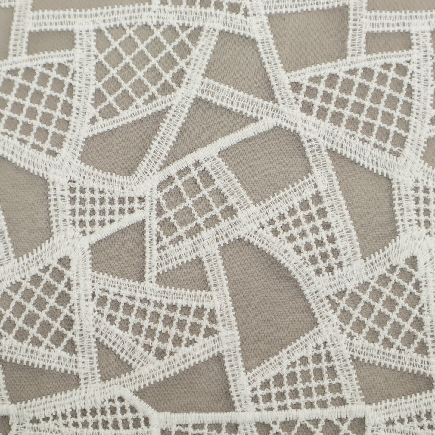 White Color Organza Embroidery Fabric Fabric