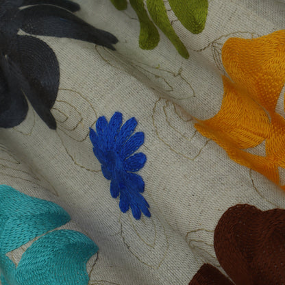 Colored Linen Embroidery Fabric