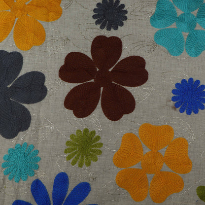 Colored Linen Embroidery Fabric