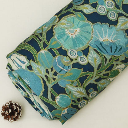 Slub Satin Print Fabric