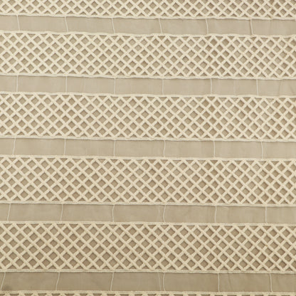 Off White Color Organza Embroidery Fabric Fabric
