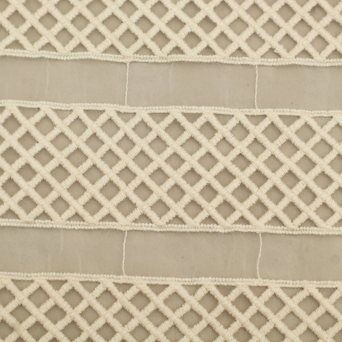 Off White Color Organza Embroidery Fabric Fabric