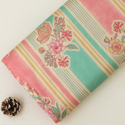 Slub Satin Print Fabric