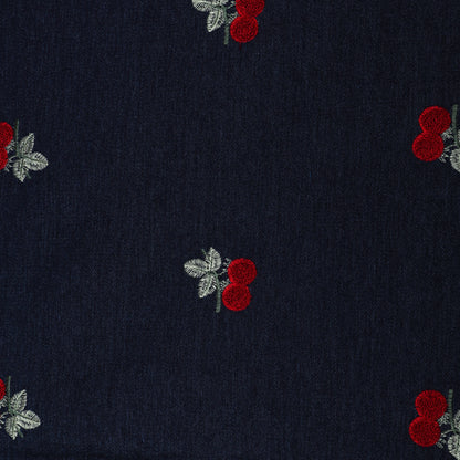 Colored Denim Embroidery Fabric