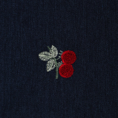 Colored Denim Embroidery Fabric