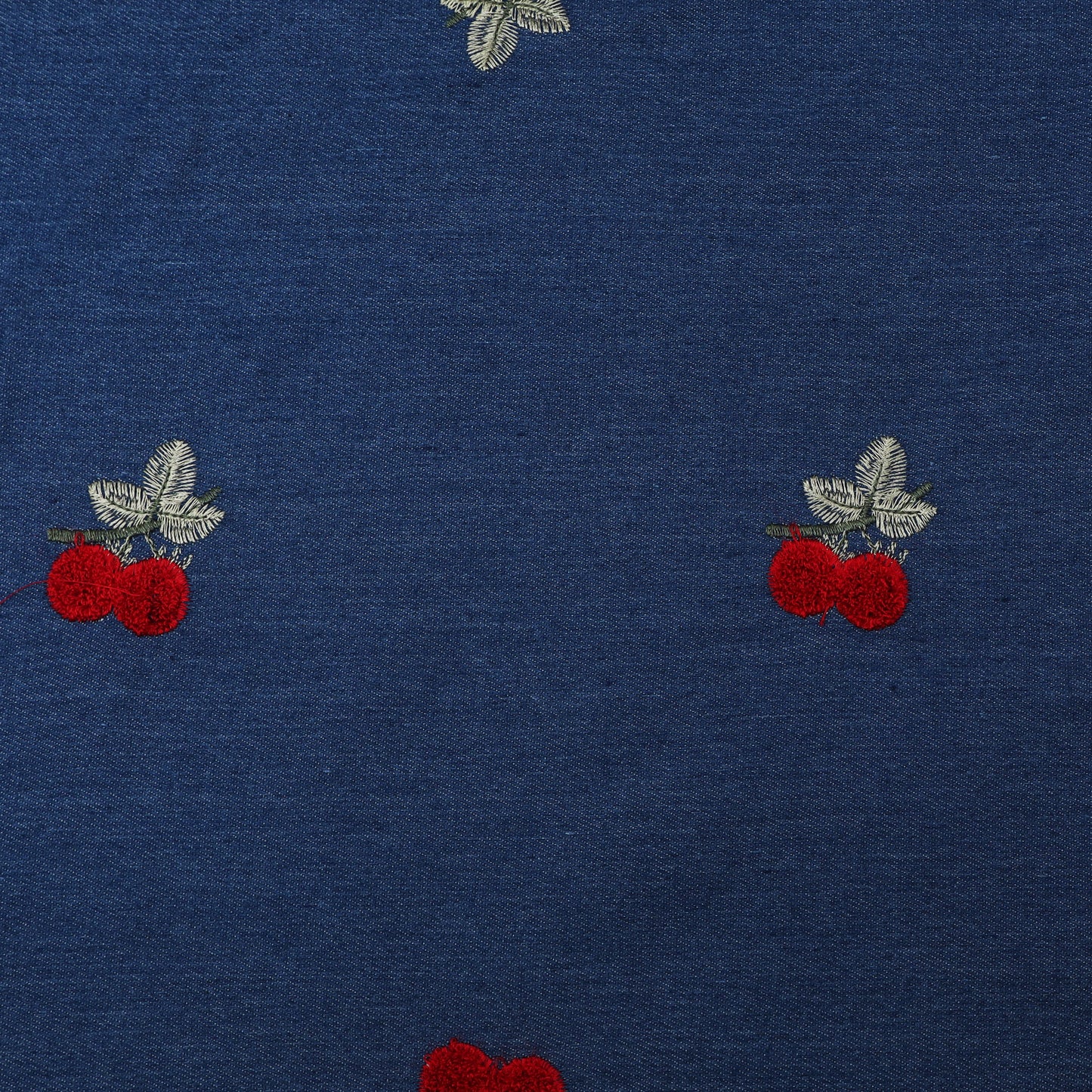 Colored Denim Embroidery Fabric