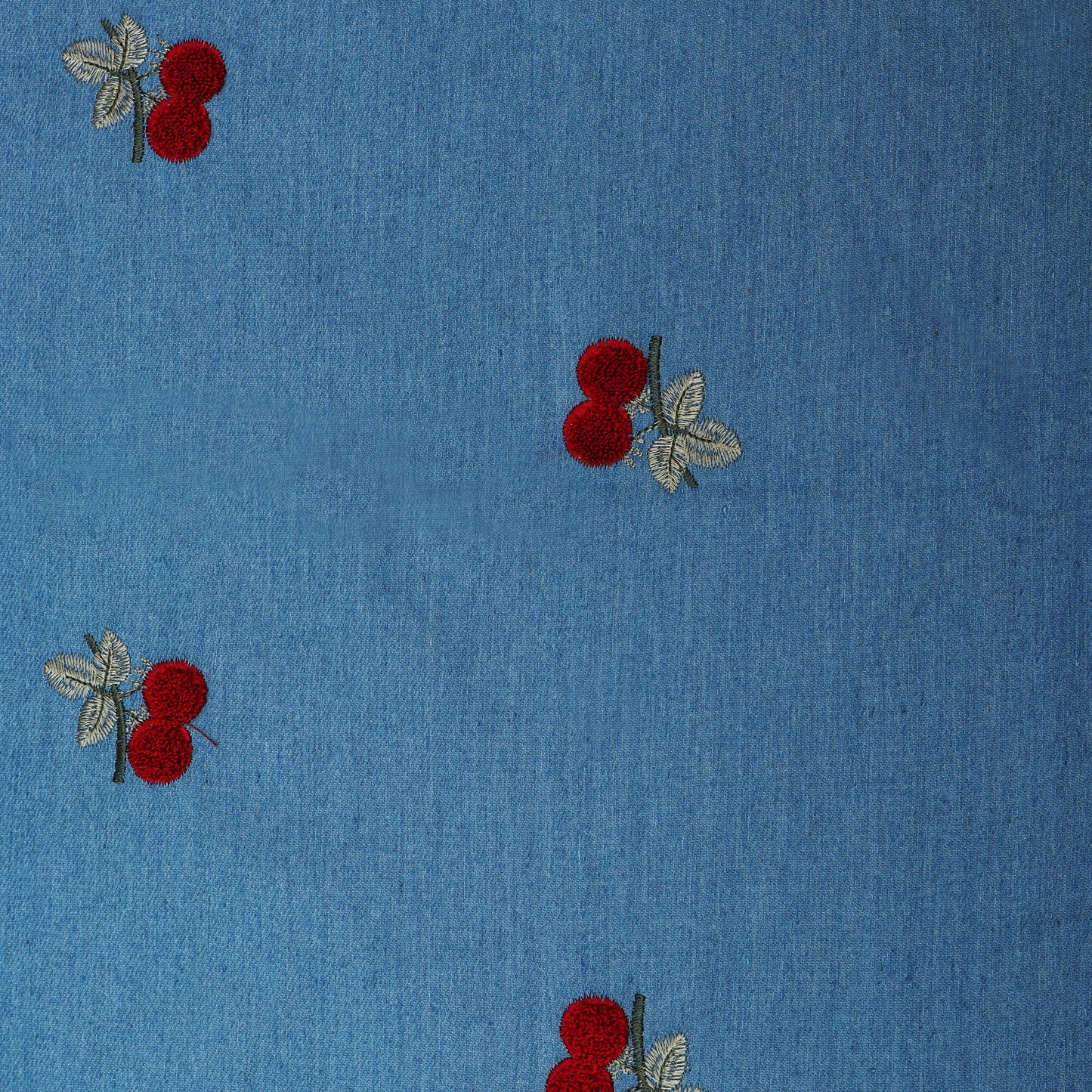 Colored Denim Embroidery Fabric