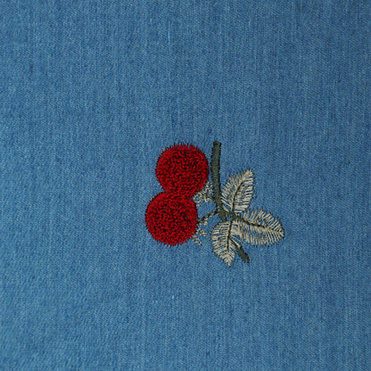 Colored Denim Embroidery Fabric