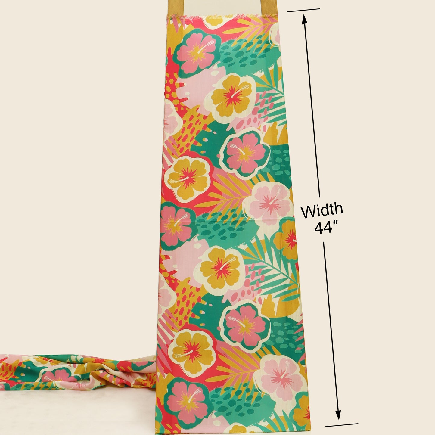 Slub Satin Print Fabric