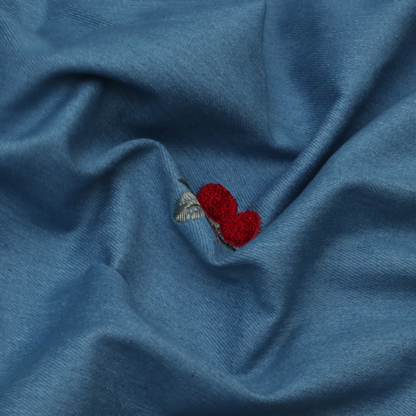 Colored Denim Embroidery Fabric