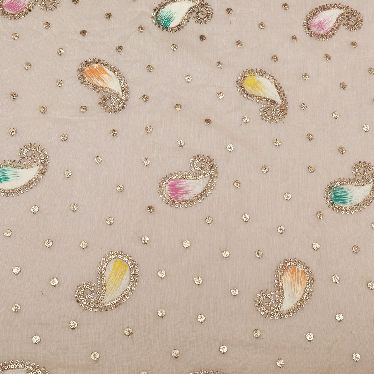 Mul Chanderi Zari Embroidery