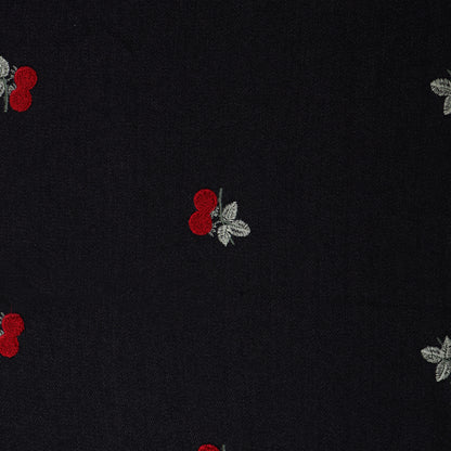 Colored Denim Embroidery Fabric