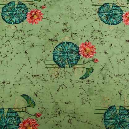 Slub Satin Print Fabric
