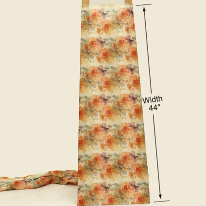 Slub Satin Print Fabric