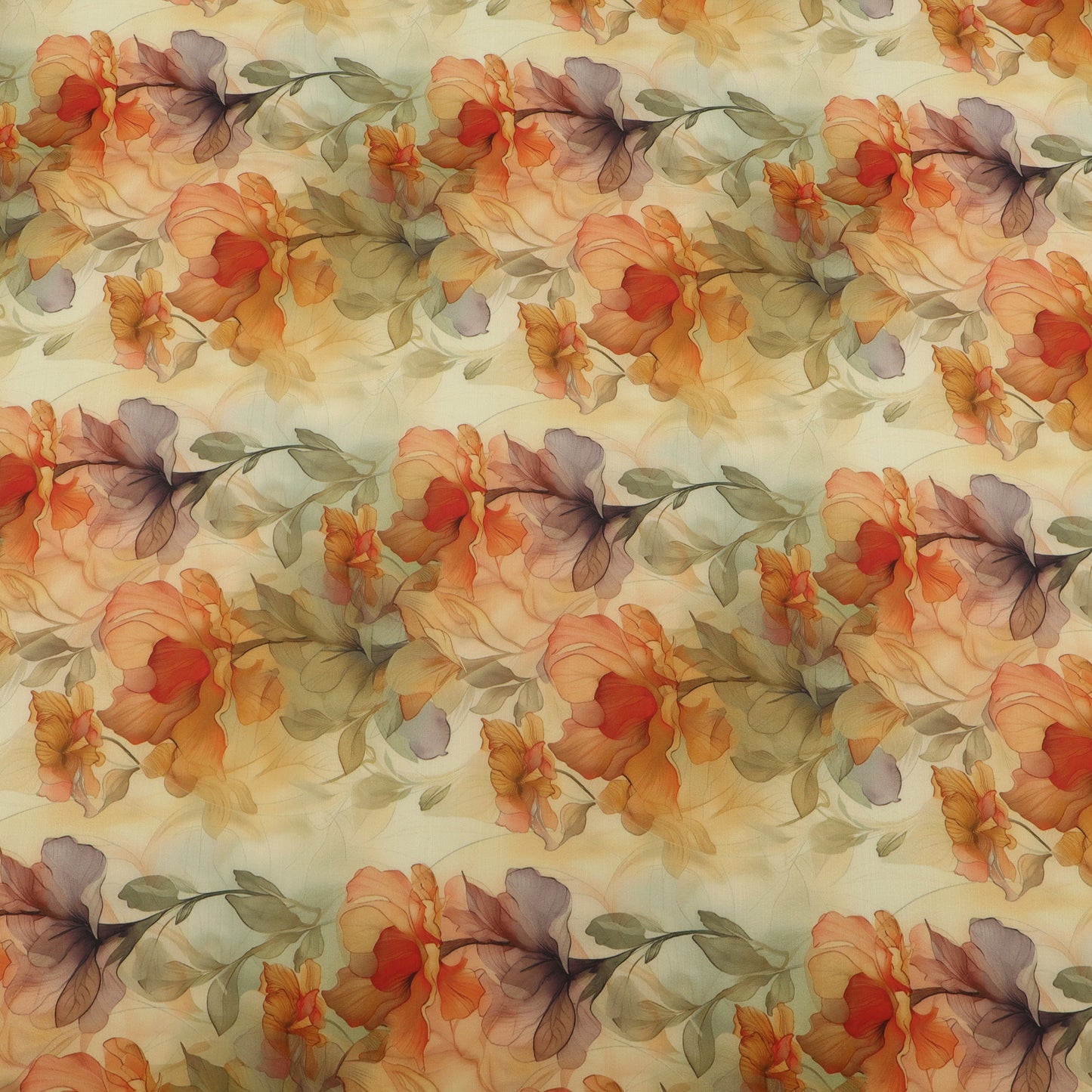 Slub Satin Print Fabric