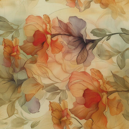 Slub Satin Print Fabric