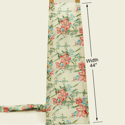 Slub Satin Print Fabric