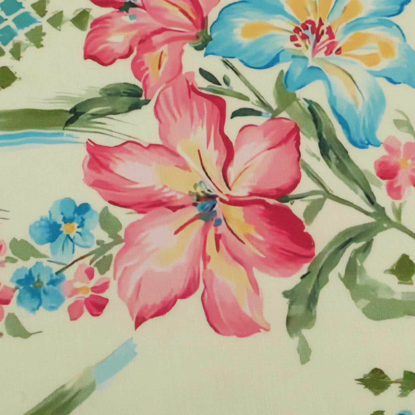 Slub Satin Print Fabric