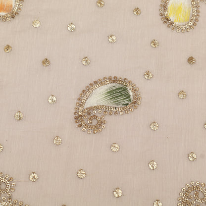 Mul Chanderi Zari Embroidery