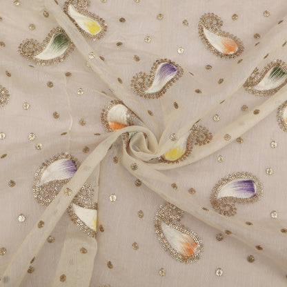 Mul Chanderi Zari Embroidery