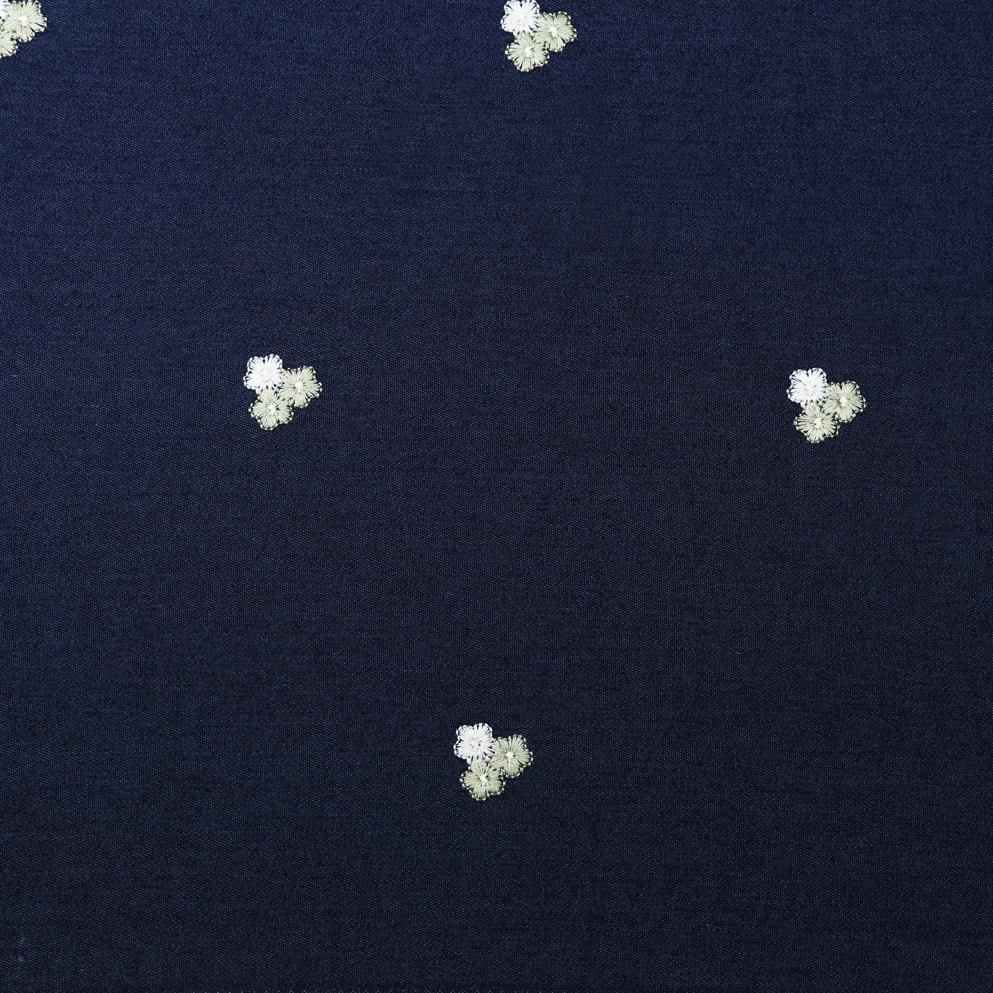 Colored Denim Embroidery Fabric