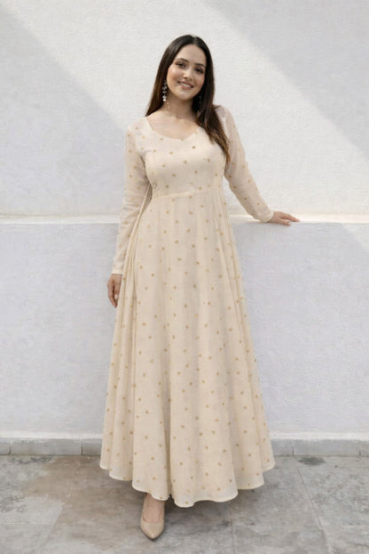 Mul Chanderi Zari Embroidery