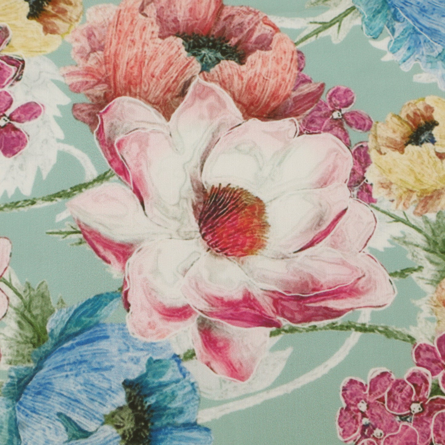Slub Satin Print Fabric