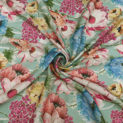 Slub Satin Print Fabric