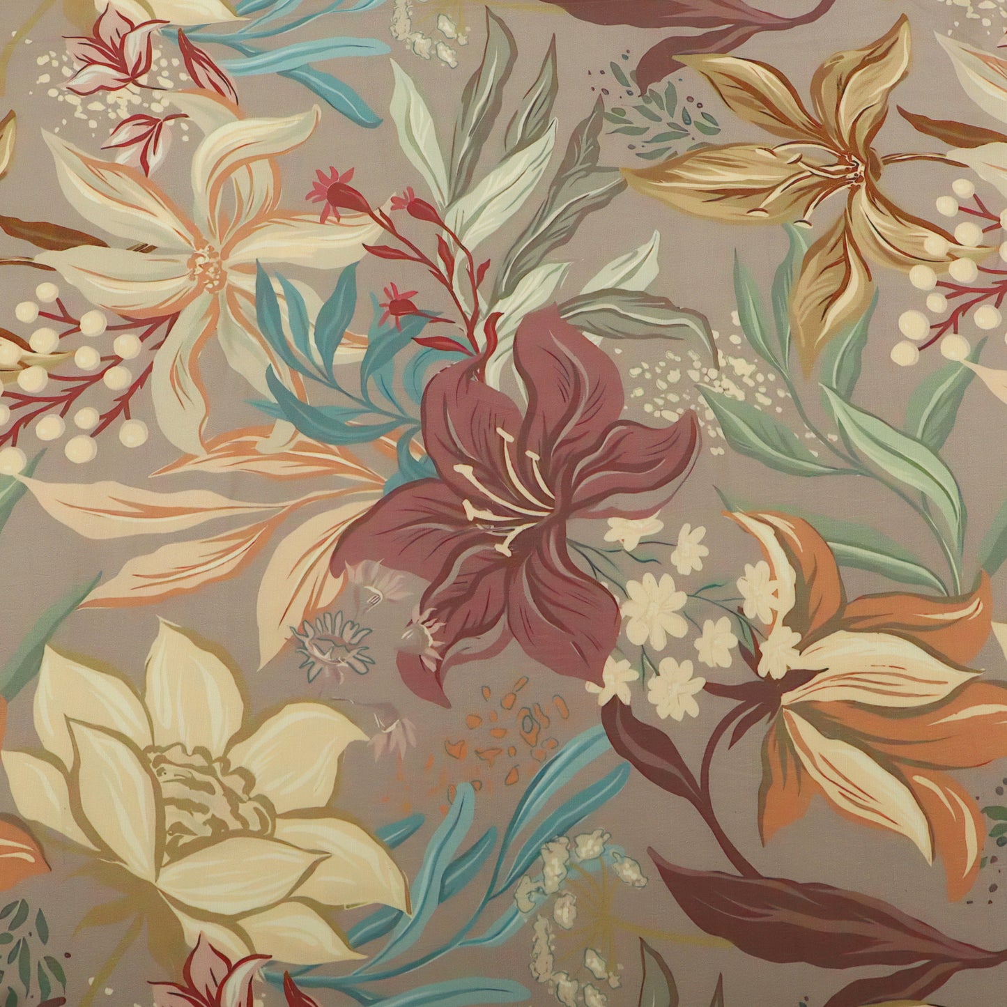 Slub Satin Print Fabric