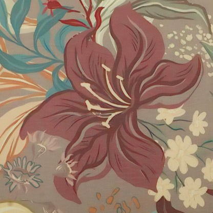 Slub Satin Print Fabric